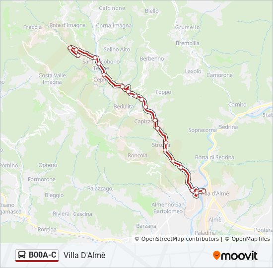 B00A-C bus Line Map