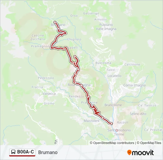 B00A-C Bus Line Map