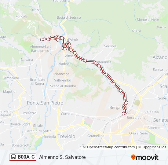 B00A-C bus Line Map