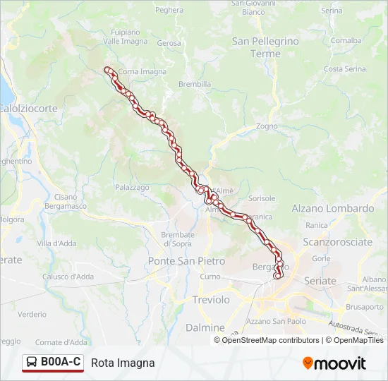 B00A-C Bus Line Map