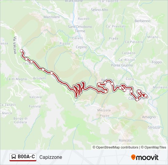 B00A-C bus Line Map