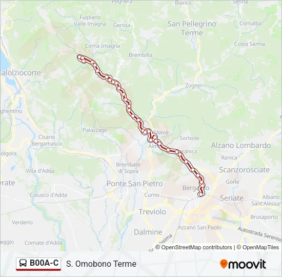 B00A-C Bus Line Map