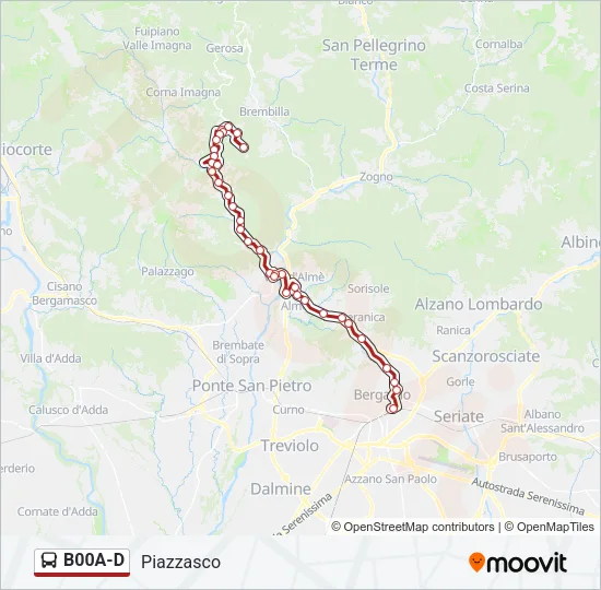 B00A-D Bus Line Map