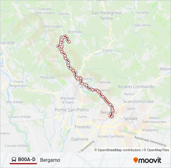 B00A-D Bus Line Map