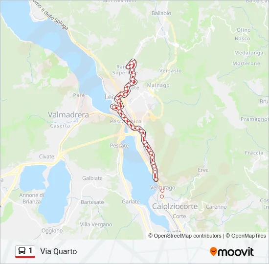 1 Bus Line Map