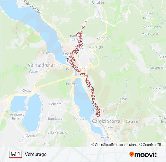 1 Bus Line Map