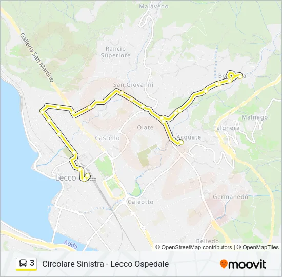 3 Bus Line Map