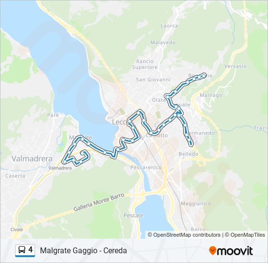 4 bus Line Map