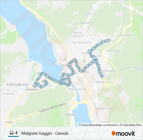 4 Bus Line Map