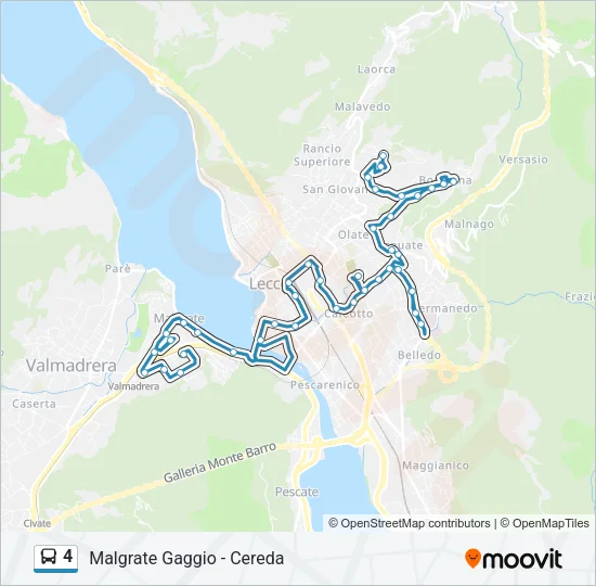 4 Bus Line Map