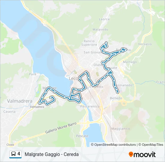 4 Bus Line Map
