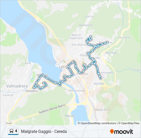 4 bus Line Map