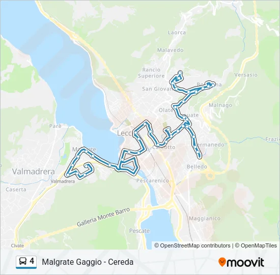 4 Bus Line Map