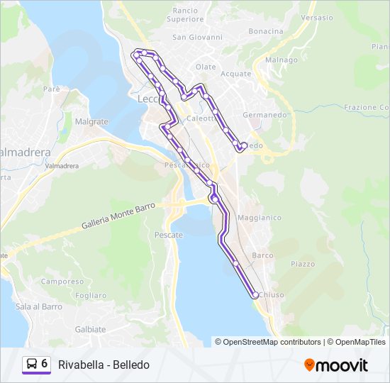 6 bus Line Map