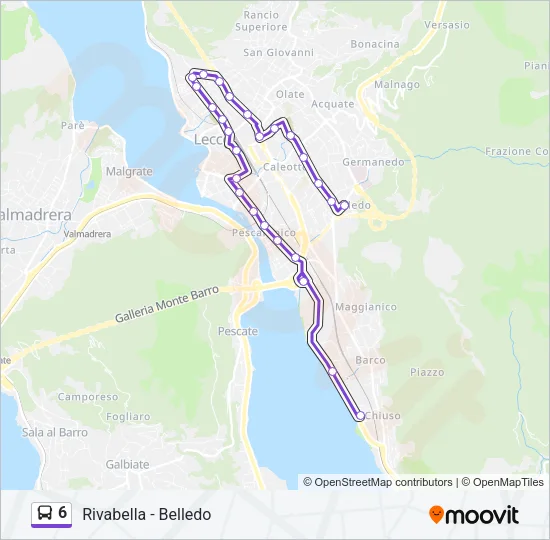 6 Bus Line Map