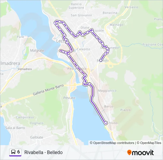 6 Bus Line Map