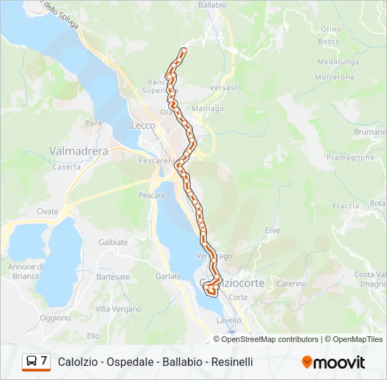 7 Bus Line Map