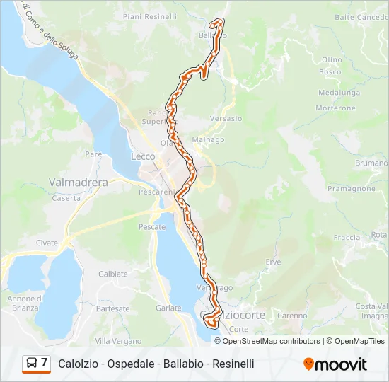7 Bus Line Map