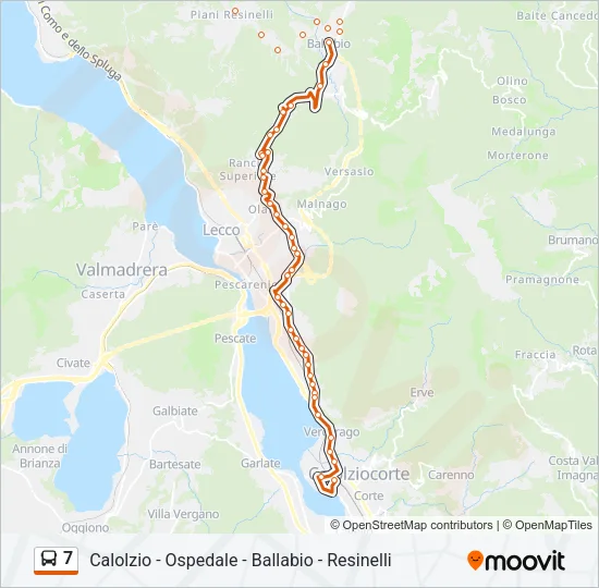 7 Bus Line Map