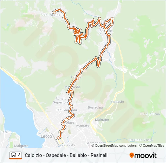 7 Bus Line Map