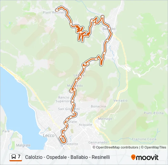 7 Bus Line Map