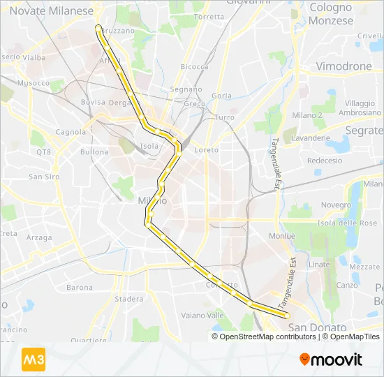 M3 Metro Line Map