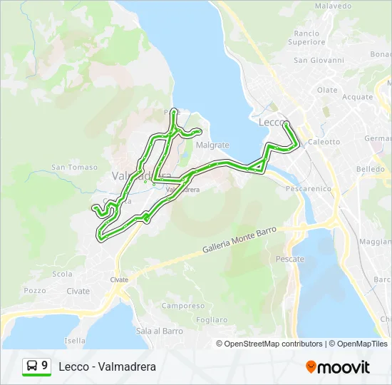 9 Bus Line Map