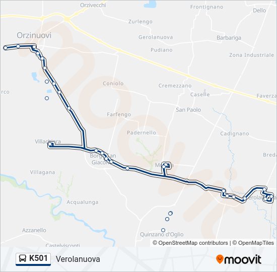 Percorso linea  K501