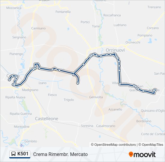 Percorso linea  K501