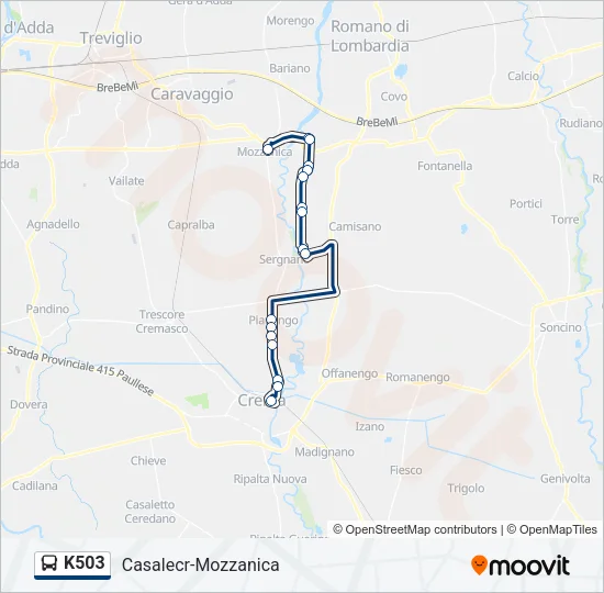 K503 Bus Line Map