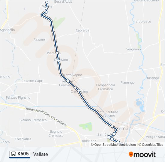 Percorso linea  K505