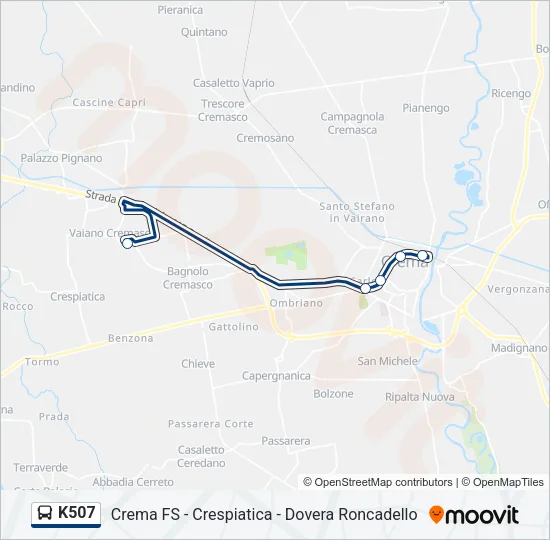 Percorso linea bus K507