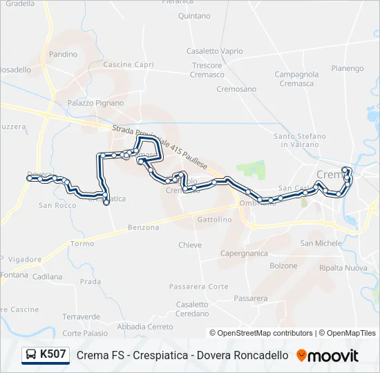 K507 Bus Line Map