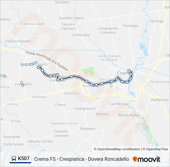 Percorso linea bus K507