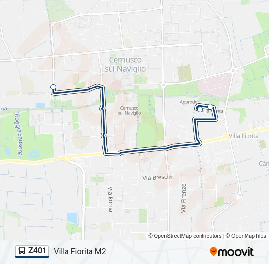 Z401 Bus Line Map