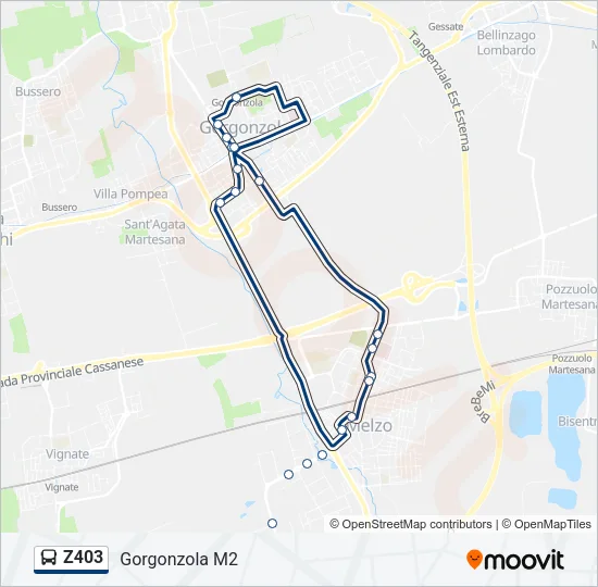 Z403 Bus Line Map