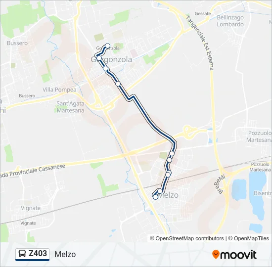 Z403 Bus Line Map