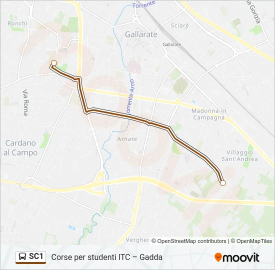 SC1 Bus Line Map