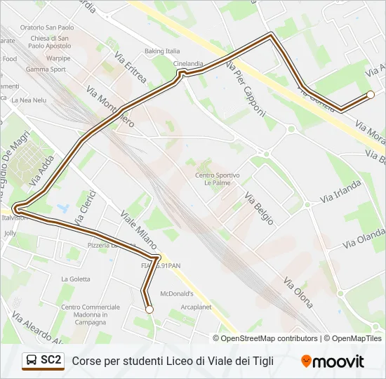 SC2 Bus Line Map