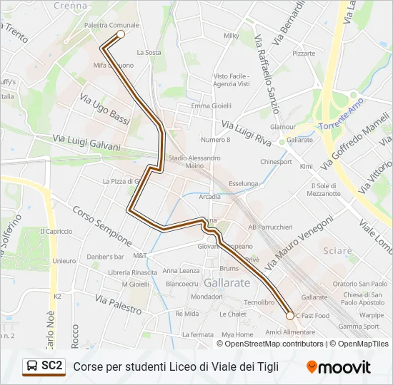 SC2 Bus Line Map