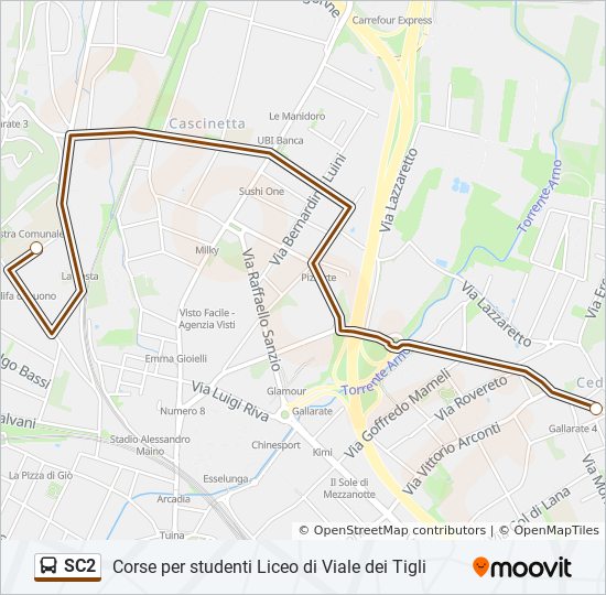 SC2 bus Line Map