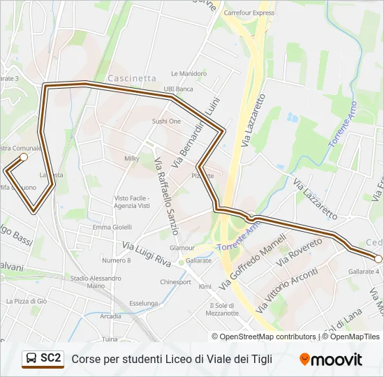 SC2 Bus Line Map