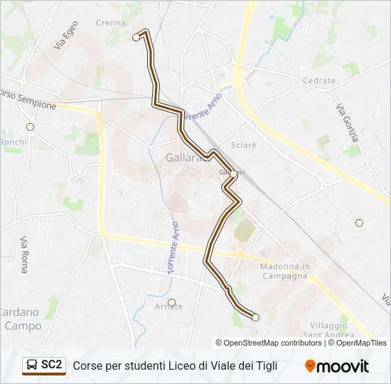 SC2 Bus Line Map
