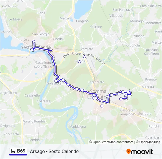 B69 Bus Line Map