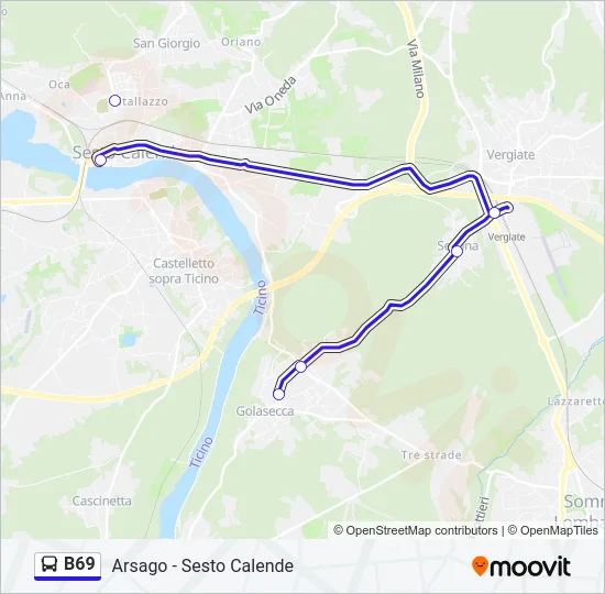B69 Bus Line Map