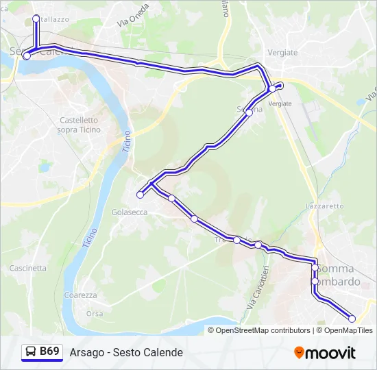 B69 Bus Line Map