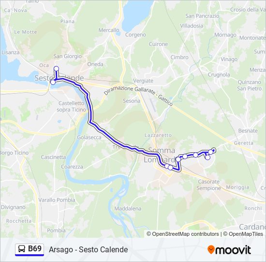 B69 Bus Route Map B69 Route: Schedules, Stops & Maps - Arsago (Updated)