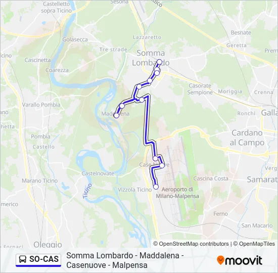 SO-CAS Bus Line Map