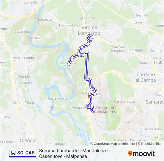 SO-CAS Bus Line Map
