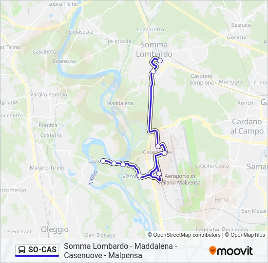 SO-CAS Bus Line Map